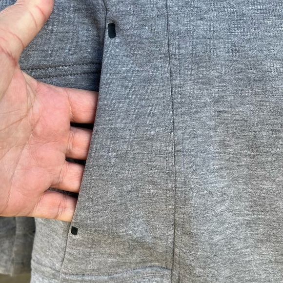 Nike Tech Fleece Gray Cape Hoodie Small Asymmetrical Zipper Waist Cinch - Picture 8 of 16